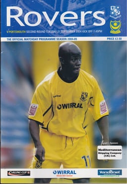 Tranmere Rovers v Portsmouth Match Programme 2004-09-21